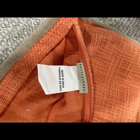 Pottery Barn Accents Pottery Barn Orange Quilted Pillow Cover